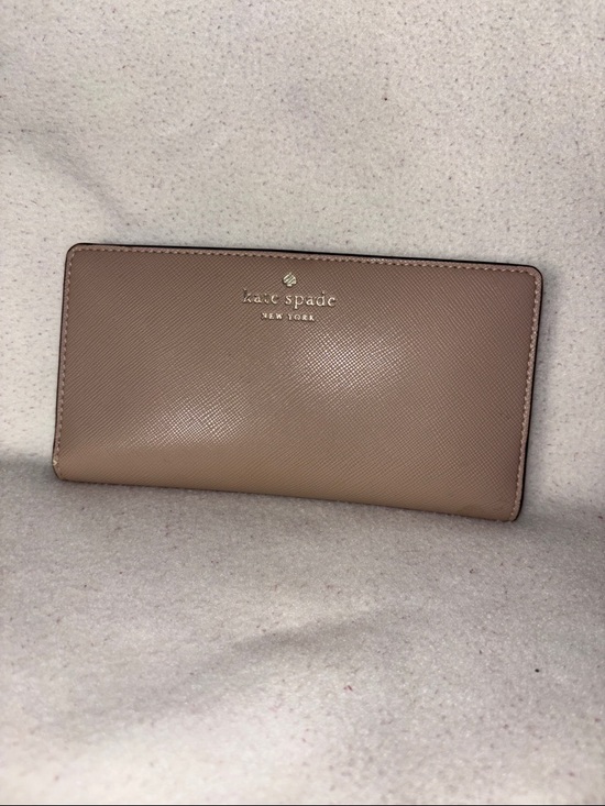 kate spade Handbags - kate spade taupe saffiano leather continental wallet